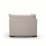 Featuring Westwood Sectional Pieces - Bayside Pebble by Four Hands at Amethyst Home. Meet the ultimate modular lounger. Knife edge cushioning is upholstered in a stone-colored high-performance fabric, perfect for modern living. Ottoman piece to matching sectional. Performance fabrics are specially created to withstand spills, stains, high traffic and w.  Amethyst Home provides interior design, new home construction design consulting, vintage area rugs, and lighting in the Winter Garden metro area.