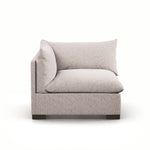 Featuring Westwood Sectional Pieces - Bayside Pebble by Four Hands at Amethyst Home. Meet the ultimate modular lounger. Knife edge cushioning is upholstered in a stone-colored high-performance fabric, perfect for modern living. Ottoman piece to matching sectional. Performance fabrics are specially created to withstand spills, stains, high traffic and wear,.  Amethyst Home provides interior design, new home construction design consulting, vintage area rugs, and lighting in the Park City metro area.