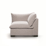 Featuring Westwood Sectional Pieces - Bayside Pebble by Four Hands at Amethyst Home. Meet the ultimate modular lounger. Knife edge cushioning is upholstered in a stone-colored high-performance fabric, perfect for modern living. Ottoman piece to matching sectional. Performance fabrics are specially created to withstand spills, stains, high traffic and w.  Amethyst Home provides interior design, new home construction design consulting, vintage area rugs, and lighting in the Winter Garden metro area.