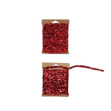 120"L String Glitter Garland on Kraft Card, Red