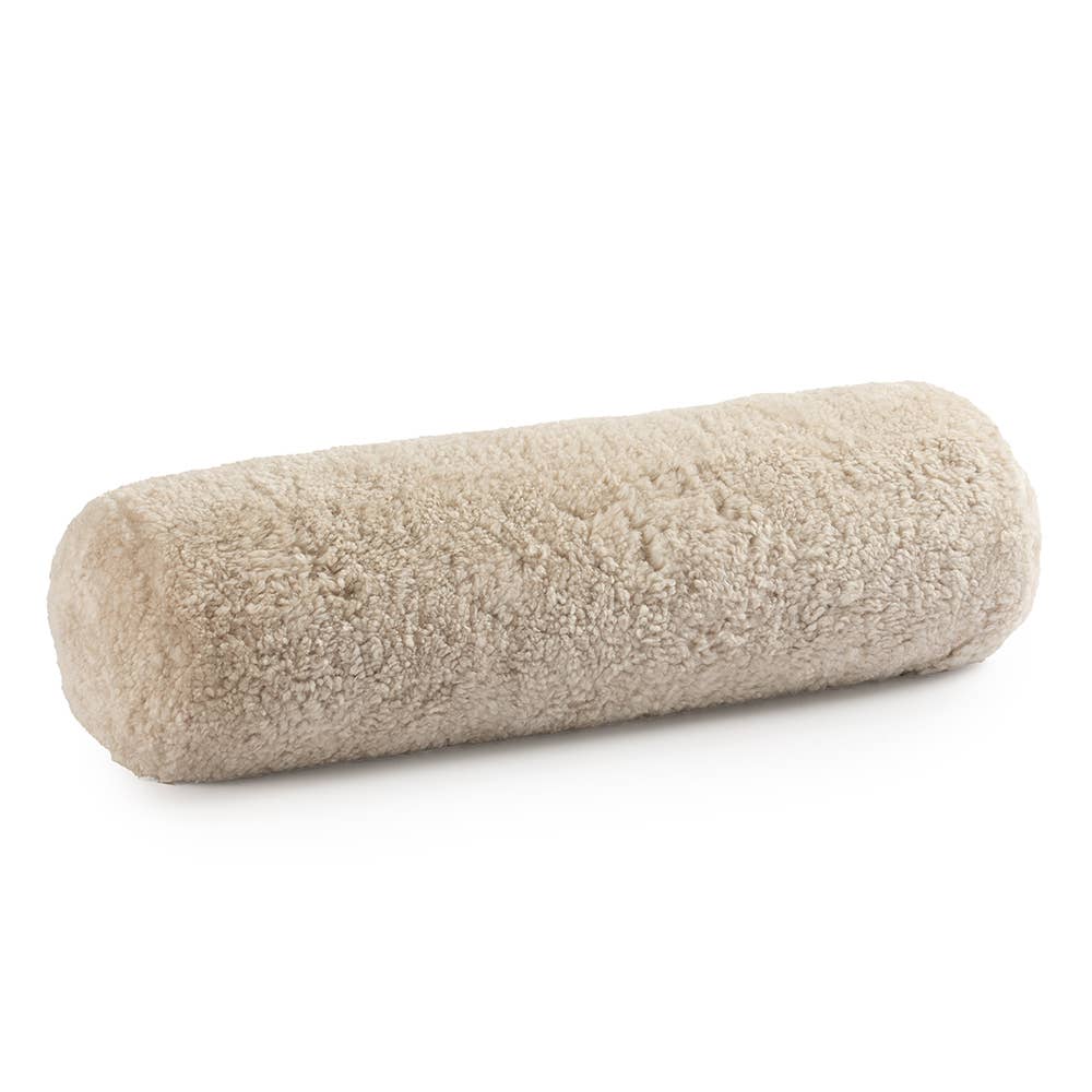 Shorn Curly Sheepskin Bolster Pillow