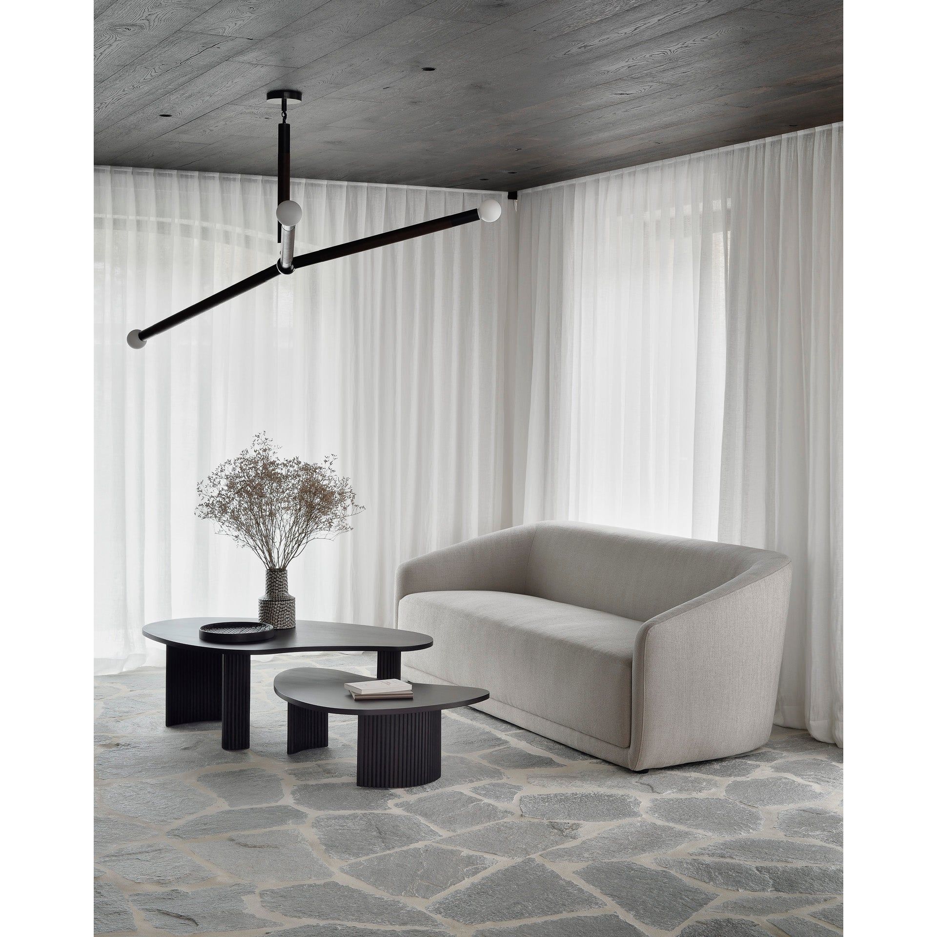 Featuring Mahogany Boomerang Coffee Table - Large by Ethnicraft at Amethyst Home. Playful, pebble shapes set on a beautiful, folded, base. The Boomerang coffee table is a fantastic and well-proportioned addition to any space. Configured with the two sizes together, or as a stand-alone, this design is sure to capture attention.
Dimensions: 30"d x 49.5".  Amethyst Home provides interior design, new home construction design consulting, vintage area rugs, and lighting in the Salt Lake City metro area.