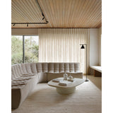 N701 Ecru 90° Round Corner Modular Sofa Piece | shipping 7/14/2025
