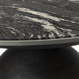 Corbett Coffee Table - Hammered Grey / Polished Black Marble