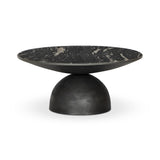 Corbett Coffee Table - Hammered Grey / Polished Black Marble