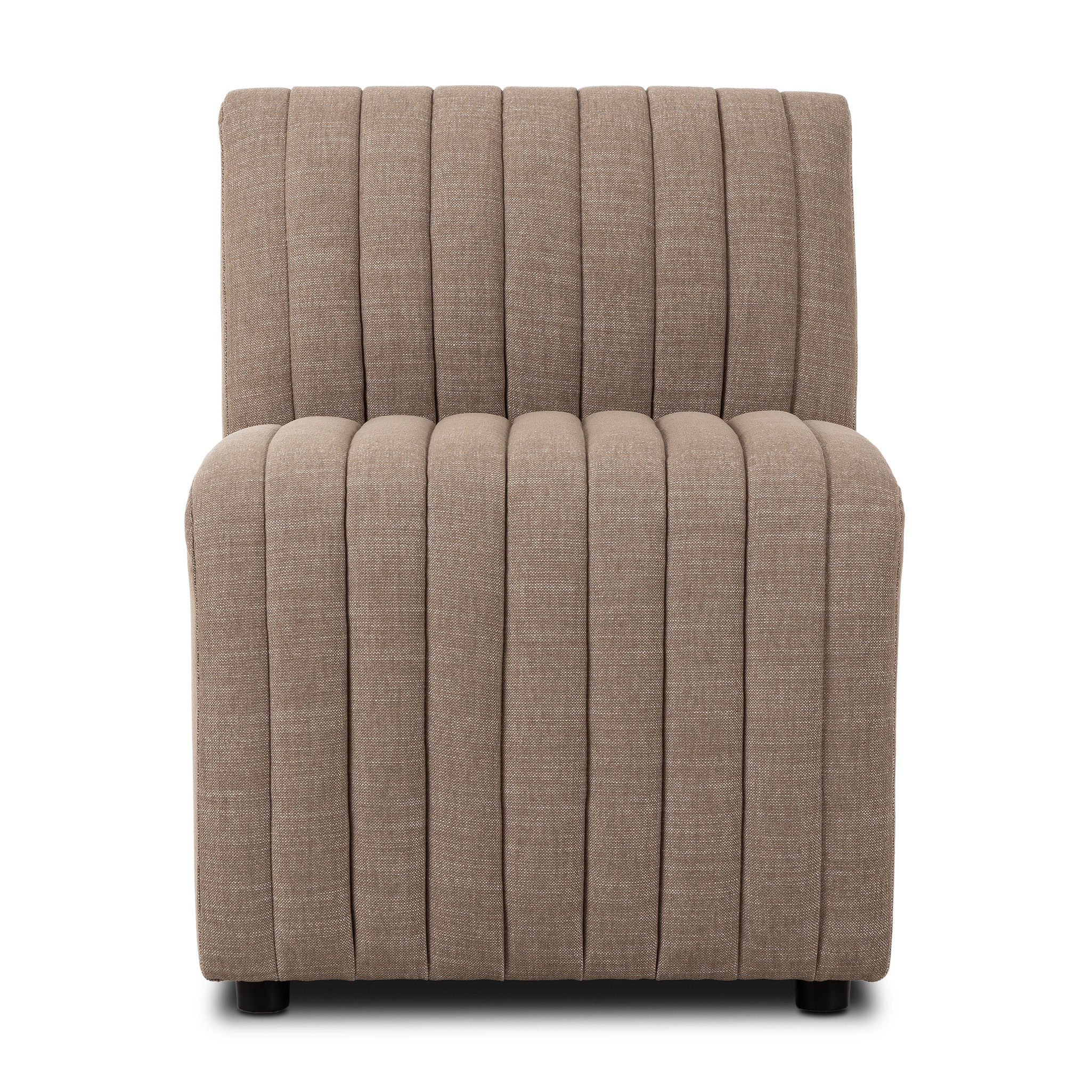 High-performance fabric in a versatile oatmeal hue features dramatic channeling, for trend-forward texture and sumptuous sit. Option to pair with matching pieces for clever modularity.Overall Dimensions:Chair: 25.00"w x 28.00"d x 31.50"h49" Bench: 49.00"w x 28.00"d x 31.50"hCorner Chair: 28.00"w x 28.00"d x 31.50"h72" Bench: 72.00"w x 28.00"d x 31. Amethyst Home provides interior design, new home construction design consulting, vintage area rugs, and lighting in the Nashville metro area.