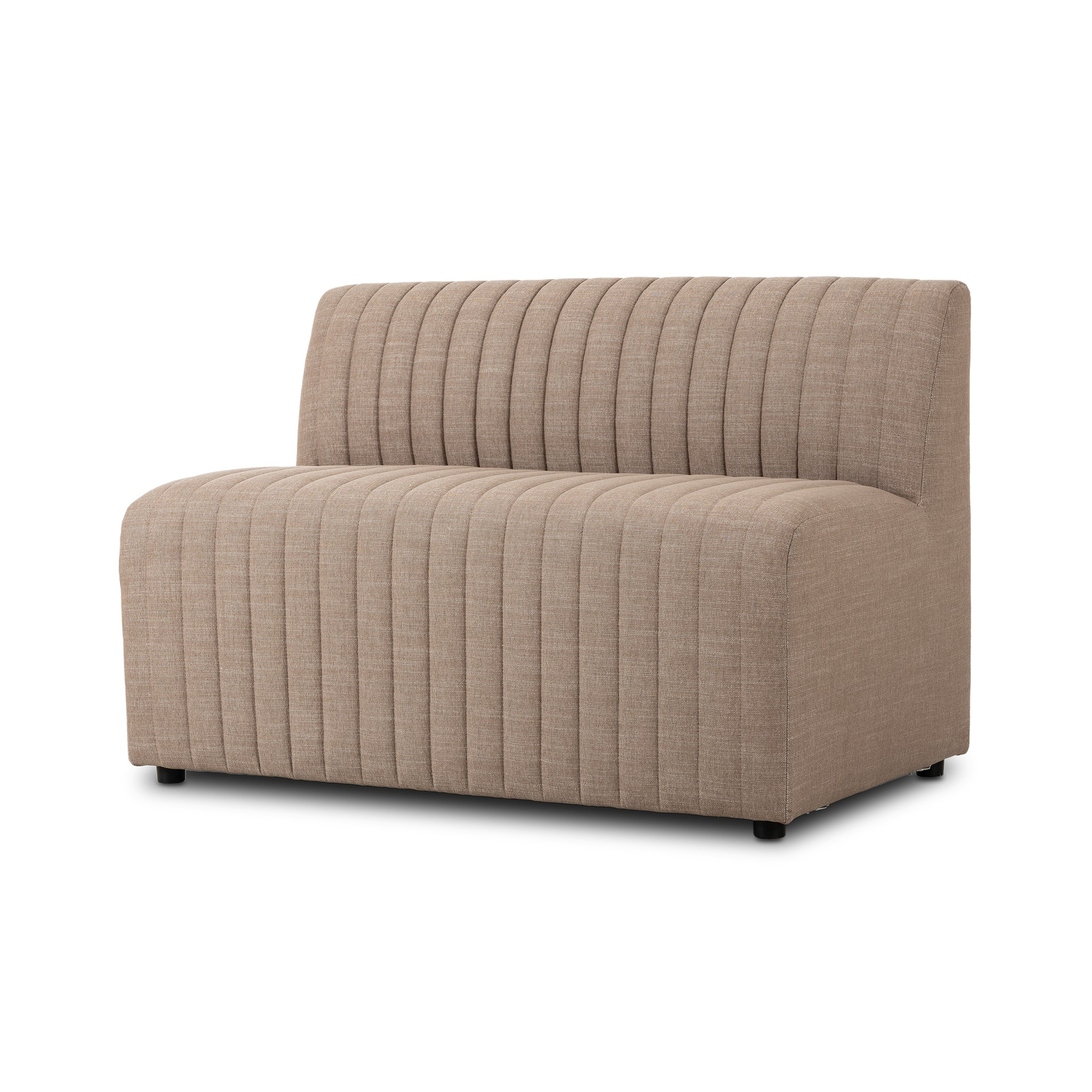 High-performance fabric in a versatile oatmeal hue features dramatic channeling, for trend-forward texture and sumptuous sit. Option to pair with matching pieces for clever modularity.Overall Dimensions:Chair: 25.00"w x 28.00"d x 31.50"h49" Bench: 49.00"w x 28.00"d x 31.50"hCorner Chair: 28.00"w x 28.00"d x 31.50"h72" Bench: 72.00"w x 28.00"d x 31. Amethyst Home provides interior design, new home construction design consulting, vintage area rugs, and lighting in the Austin metro area.