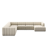 Langham Channeled 6-Piece Sectional - Crypton Nomad Snow