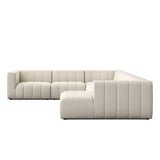 Langham Channeled 6-Piece Sectional - Crypton Nomad Snow
