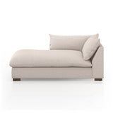 Featuring Westwood Sectional Pieces - Bayside Pebble by Four Hands at Amethyst Home. Meet the ultimate modular lounger. Knife edge cushioning is upholstered in a stone-colored high-performance fabric, perfect for modern living. Ottoman piece to matching sectional. Performance fabrics are specially created to withstand spills, stains, high traffic and wear, en.  Amethyst Home provides interior design, new home construction design consulting, vintage area rugs, and lighting in the Dallas metro area.