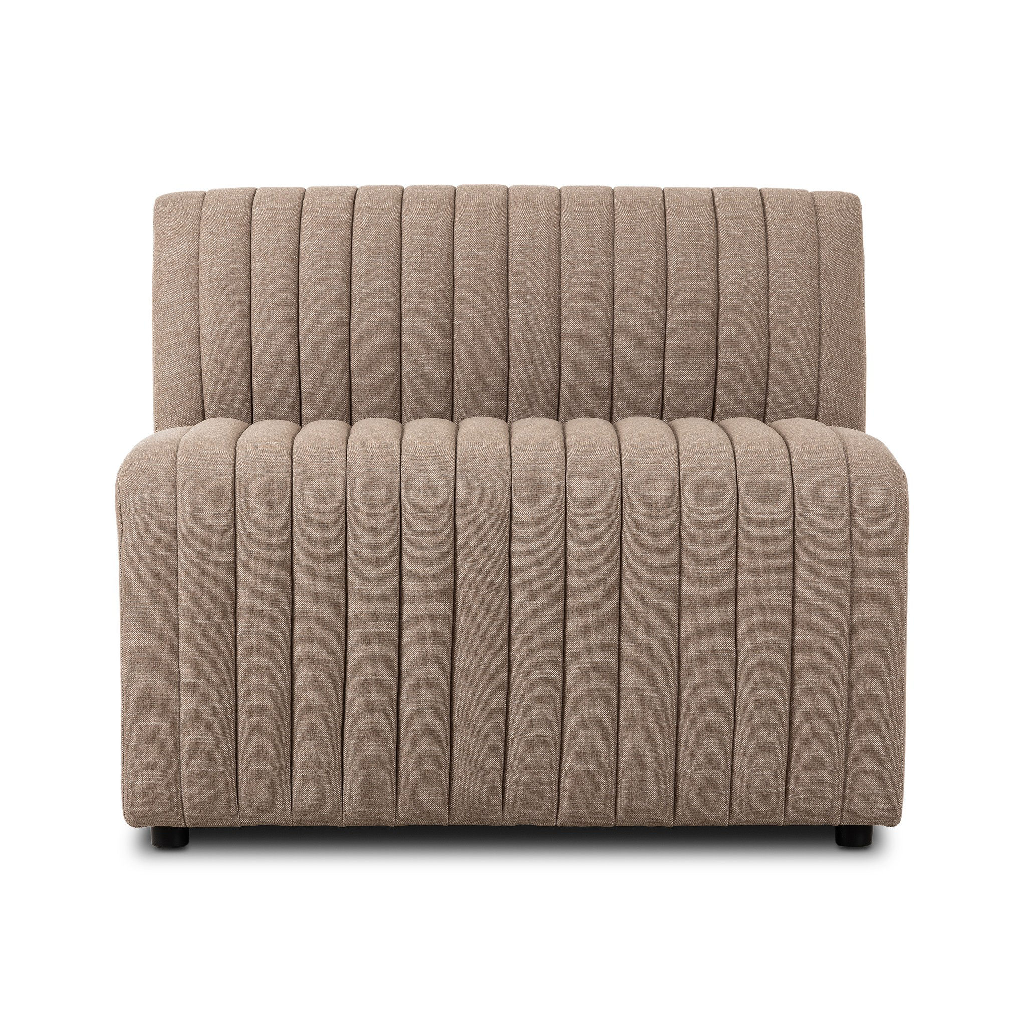 High-performance fabric in a versatile oatmeal hue features dramatic channeling, for trend-forward texture and sumptuous sit. Option to pair with matching pieces for clever modularity.Overall Dimensions:Chair: 25.00"w x 28.00"d x 31.50"h49" Bench: 49.00"w x 28.00"d x 31.50"hCorner Chair: 28.00"w x 28.00"d x 31.50"h72" Bench: 72.00"w x 28.00"d x 31. Amethyst Home provides interior design, new home construction design consulting, vintage area rugs, and lighting in the Dallas metro area.