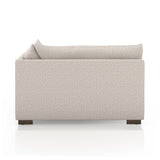 Featuring Westwood Sectional Pieces - Bayside Pebble by Four Hands at Amethyst Home. Meet the ultimate modular lounger. Knife edge cushioning is upholstered in a stone-colored high-performance fabric, perfect for modern living. Ottoman piece to matching sectional. Performance fabrics are specially created to withstand spills, stains, high traffic and wear, en.  Amethyst Home provides interior design, new home construction design consulting, vintage area rugs, and lighting in the Austin metro area.