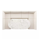 Augustine Capri Oatmeal U Shape Dining Banquette