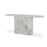 Oranda Console Table - Polished White Marble - Polished White Marble w/ Sealant