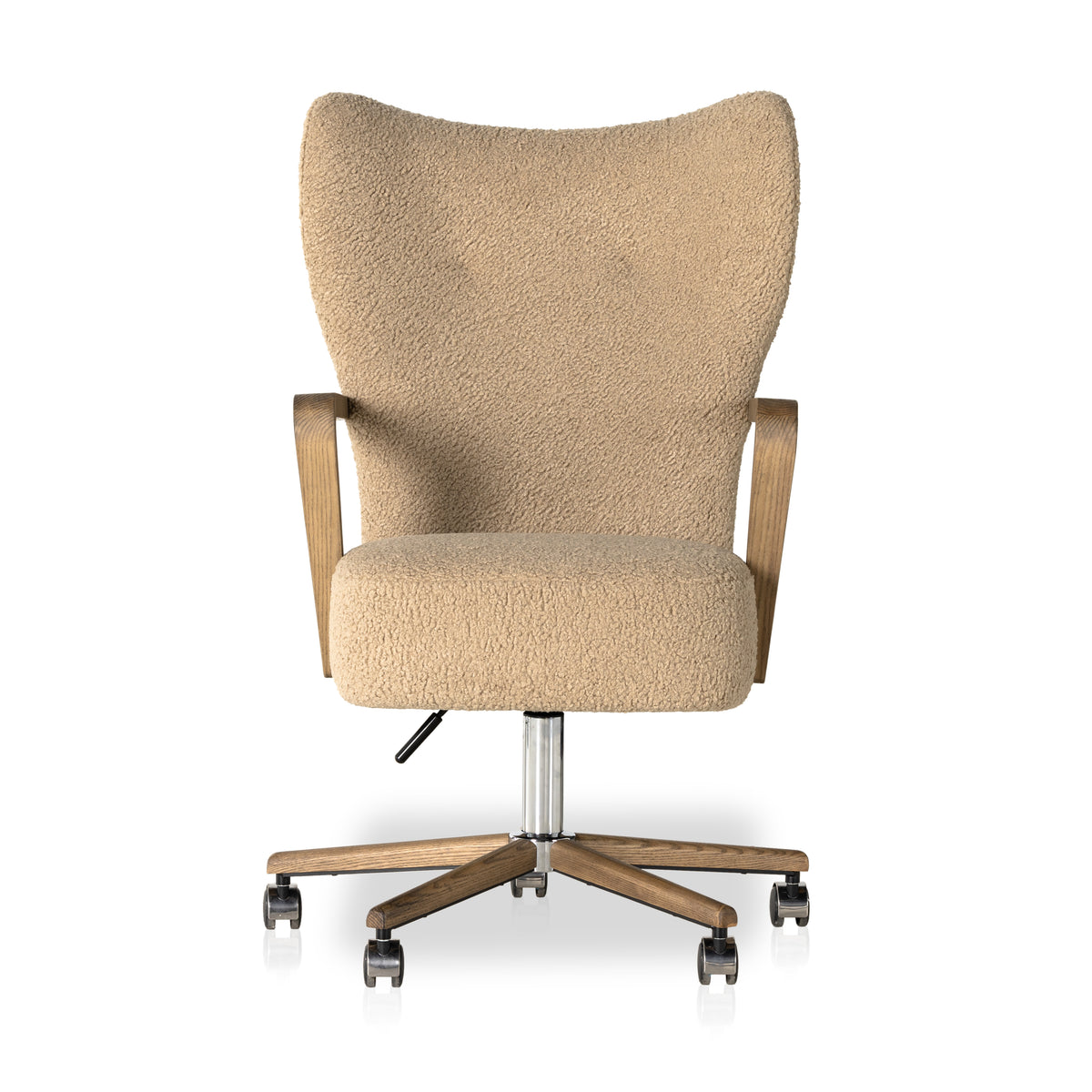 Chaise de bureau Melrose en peau de mouton camel | expédition le 9/02/2024