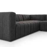 Langham Channeled 5-Piece Sectional - Saxon Charcoal