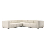 Langham Channeled 5-Piece Sectional - Crypton Nomad Snow