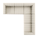 Langham Channeled 5-Piece Sectional - Crypton Nomad Snow
