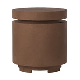 Higgins Outdoor Round Propane Enclosure - Clay Concrete
