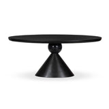 Bibianna Oval Dining Table - Black Marble - Worn Black Parawood | shipping 06/03/2026
