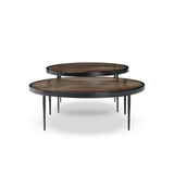 Yoko Nesting Tables - Set Of 2 - Smoked Brown Cast Glass