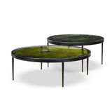 Yoko Nesting Tables - Set Of 2 - Moss Cast Glass