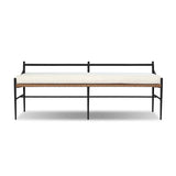 Mae Outdoor Dining Bench - Liller Flax | shipping 07/15/2026