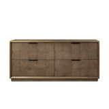 Salta 4 Drawer Dresser - Brown Oak Thin Oyster