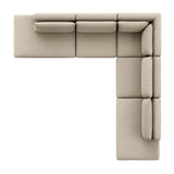 Adler Outdoor 5-Piece Sectional + Bumper Chaise - Concha Fog | shipping 09/25/2026