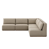 Adler Outdoor 5-Piece Sectional - Concha Fog | shipping 09/25/2026