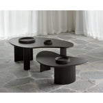 Featuring Mahogany Boomerang Coffee Table - Small by Ethnicraft at Amethyst Home. Playful, pebble shapes set on a beautiful, folded, base. The Boomerang coffee table is a fantastic and well-proportioned addition to any space. Configured with the two sizes together, or as a stand-alone, this design is sure to capture attention.
Dimensions: 33.5" x 30.5" x.  Amethyst Home provides interior design, new home construction design consulting, vintage area rugs, and lighting in the Los Angeles metro area.