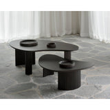 Featuring Mahogany Boomerang Coffee Table - Small by Ethnicraft at Amethyst Home. Playful, pebble shapes set on a beautiful, folded, base. The Boomerang coffee table is a fantastic and well-proportioned addition to any space. Configured with the two sizes together, or as a stand-alone, this design is sure to capture attention.
Dimensions: 33.5" x 30.5" x.  Amethyst Home provides interior design, new home construction design consulting, vintage area rugs, and lighting in the Los Angeles metro area.