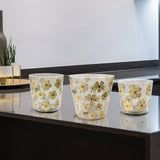 Enameled Flower Hurricane - Lrg