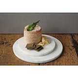 Creative Co-Op Elegant Marble Round Cheese Board, Beige