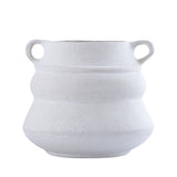 Paper Mache Vase Natural White Dia 8.46"