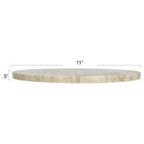 Creative Co-Op Elegant Marble Round Cheese Board, Beige
