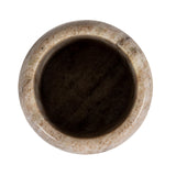 Creative Co-Op Modern Marble Canister with Wood Lid, Natural