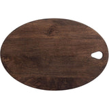 Creative Co-Op Oval Wood Charcuterie Handle, Gray Cheese/Cutting Board
