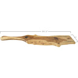 Creative Co-Op Rectangle Mango Wood Cutting Handle Cheese Board, Brown