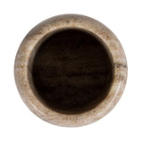 Creative Co-Op Modern Marble Canister with Wood Lid, Natural