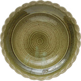 Creative Co-Op Stoneware Bowl with Scalloped Edge, Ivory
