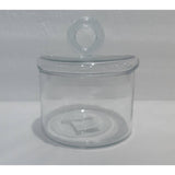 Cylindrical Jar Glass Clear H 6.7" & Dia 6.3"