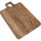 Creative Co-Op Mango Wood Cheese/Cutting Board with Heart Shaped Handle, Natural