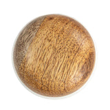 Creative Co-Op Modern Marble Canister with Wood Lid, Natural