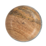 Creative Co-Op Modern Marble Canister with Wood Lid, Natural