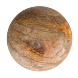 Creative Co-Op Modern Marble Canister with Wood Lid, Natural