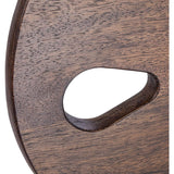Creative Co-Op Oval Wood Charcuterie Handle, Gray Cheese/Cutting Board