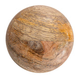 Creative Co-Op Modern Marble Canister with Wood Lid, Natural