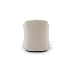 The Axelle Swivel Chair by Verellen is a modern classic with a low, curved back that go into gorgeous thin arms. This is bench-crafted in their North Carolina atelier. It features: Amethyst Home provides interior design, new home construction design consulting, vintage area rugs, and lighting in the San Diego metro area.