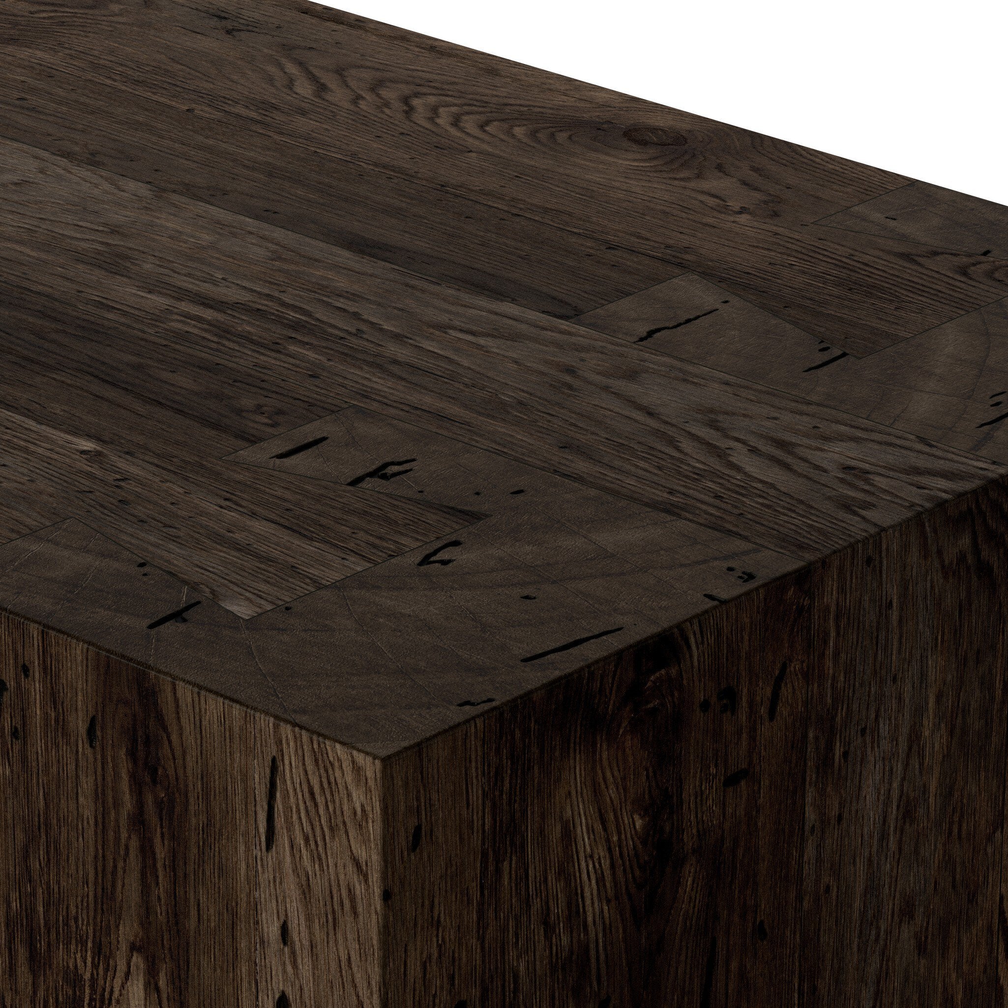 Featuring Abaso Ebony Rustic Wormwood Oak 6-Drawer Dresser by Four Hands at Amethyst Home. Made from thick-cut oak veneer with a faux rustic finish made to emulate wormwood, this six-drawer dresser features chunky squared legs and dovetail joinery detailing.Overall Dimensions: 80.00"w x 20.00"d x 32.00"hWeight : 304.01 lbsMaterials : Thick Oak Veneer, Engineered Hardwood. Amethyst Home provides interior design, new construction, custom furniture, and area rugs in the Boston metro area